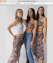 Load image into Gallery viewer, Pink N Brown Zebra Skirt (PRE-ORDER)