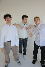 Load image into Gallery viewer, NYC RHINESTONE UNISEX SHORT SLEEVE BUTTON UP