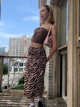 Load image into Gallery viewer, Pink N Brown Zebra Skirt (PRE-ORDER)