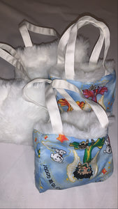 snowball mini purse (reversible)
